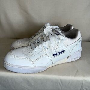 Reebok White and Blue Sneakers